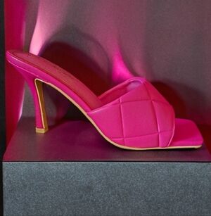 Chic Pink Quilted Women's Heels